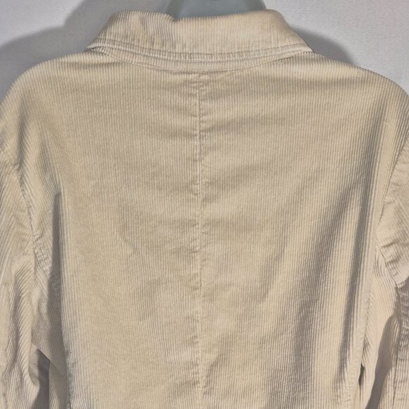 Talbots cream colored stretch Corduroy jacket in size 14/Large - Picture 12 of 16